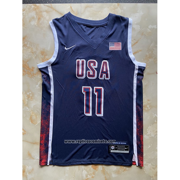 Camiseta USA 2024 Joel Embiid #11 Azul1